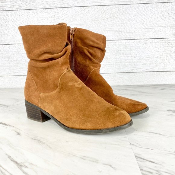 Aldo Shoes - Aldo Brown Suede Slouch Boots Size 8